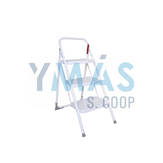 TABURETE ESCALERA 3 PELDAÑOS BLANCO M-11 UNE