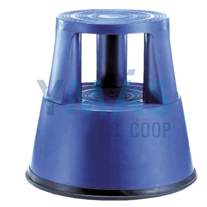 TABURETE GIRATORIO RUEDAS AUTOFRENANTES AZUL 42CM