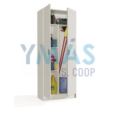 ARMARIO ESCOBERO 2 PUERTAS BLANCO 180X73X37CM