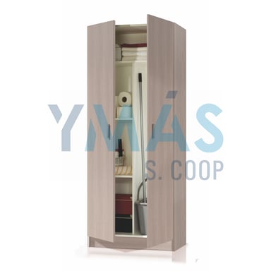 ARMARIO ESCOBERO 2 PUERTAS COLOR ROBLE 180X73X37