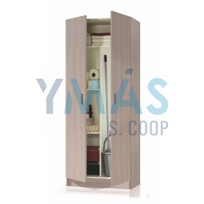 ARMARIO ESCOBERO 2 PUERTAS COLOR ROBLE 180X73X37