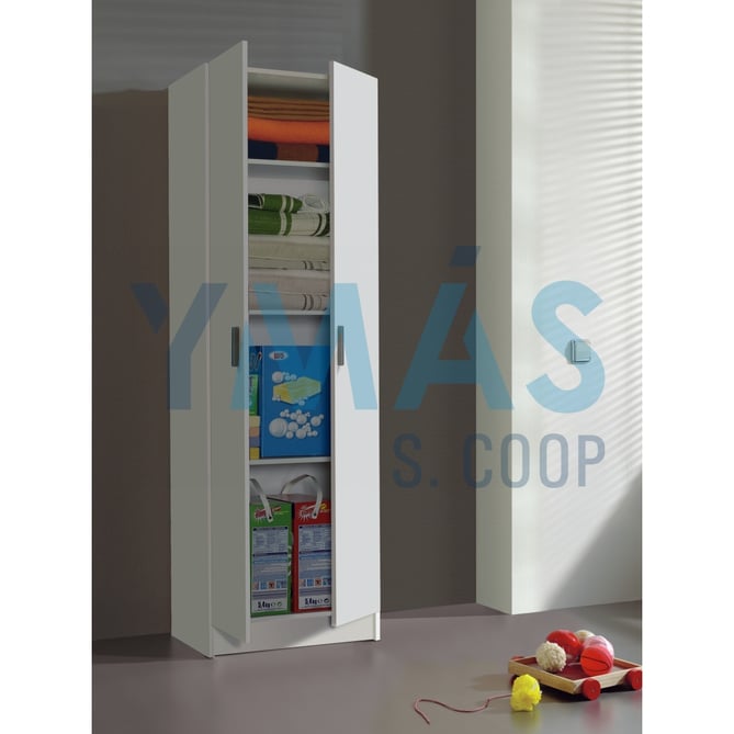 ARMARIO MULTIUSO 2 PUERTAS BLANCO 180X58.5X37CM
