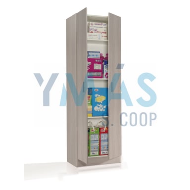 ARMARIO MULTIUSO 2PUERTAS COLOR ROBLE 180X58.5X37