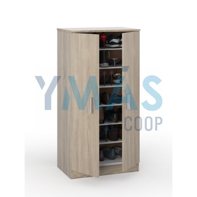 ARMARIO ZAPATERO 6BALDAS 108X55X36CM ROBLE (24PIEZ