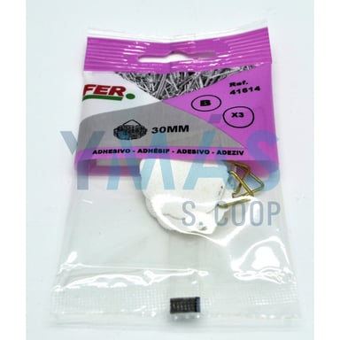 COLGADOR DE TELA ADHESIVO 45MM BLISTER