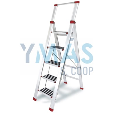 ESCALERA ALUMINIO DOMESTICA 5 PELDAÑOS RUBIK