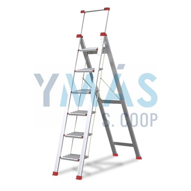 ESCALERA ALUMINIO DOMESTICA 6 PELDAÑOS RUBIK