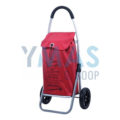 CARRO COMPRA PLEGABLE 2 RUEDAS GO TWO ROJO