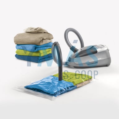 BOLSA ROPA AL VACIO C/VALVULA 2 UNIDADES 50X67CM