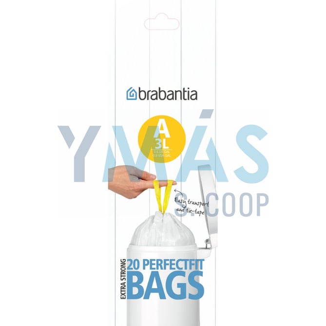 BOLSA BASURA BLANCA A 3L CIERRE FACIL 20 UNIDADES
