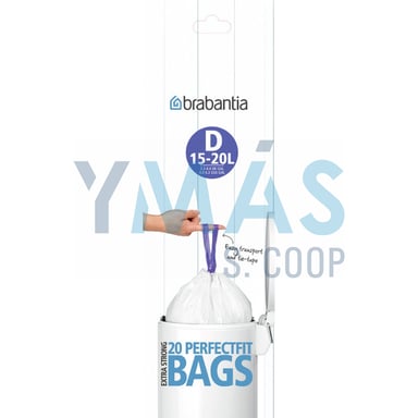 BOLSA BASURA BLANCA D 15-20L CIERRE FACIL 20 UNID
