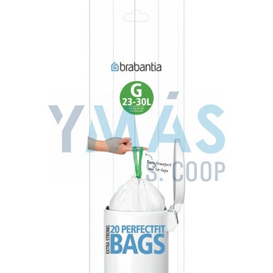 BOLSA BASURA BLANCA G 23-30L CIERRE FACIL 20 UNID