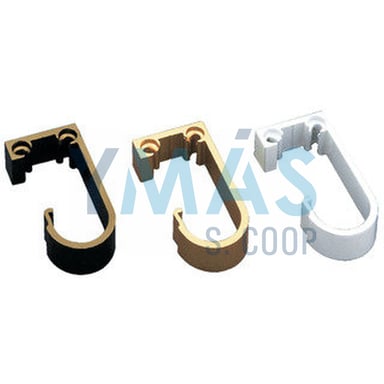 SOPORTE TUBO ARMARIO 6 20MM ALUM. BRONCE