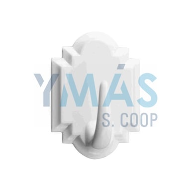 COLGADOR ADHESIVO PLASTICO BLANCO (2UNDS)