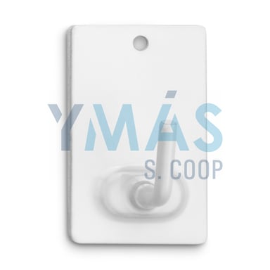 PERCHA ADHESIVO BLANCO 2 UNIDADES 118X85X19