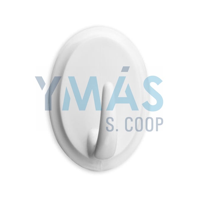 COLGADOR ADHESIVO PLASTICO BLANCO (2UNDS)