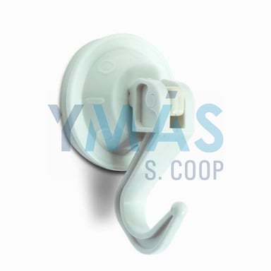 COLGADOR VENTOSA BLANCO 44MM 2UNDS