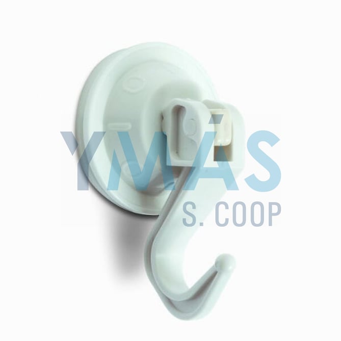 COLGADOR VENTOSA BLANCO 44MM 2UNDS