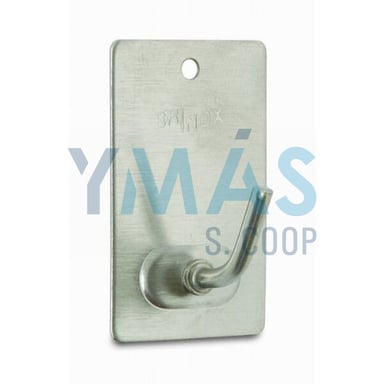 PERCHA ADHESIVA MEDIANA ACERO INOX BLIST. 3UDS