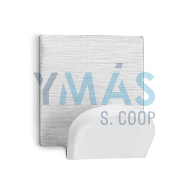 PERCHA ADHESIVA BASE ACERO INOX BLANCO 2 UNIDADES