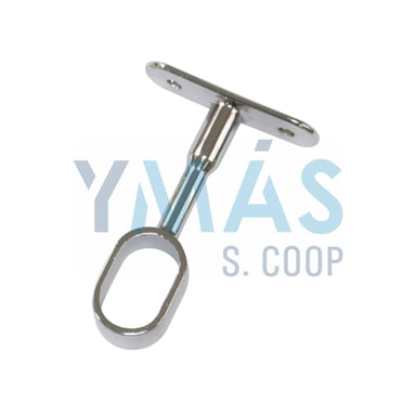 SOPORTE CENTRAL OVAL 25X15X72MM CROMADO 2 UNIDADES