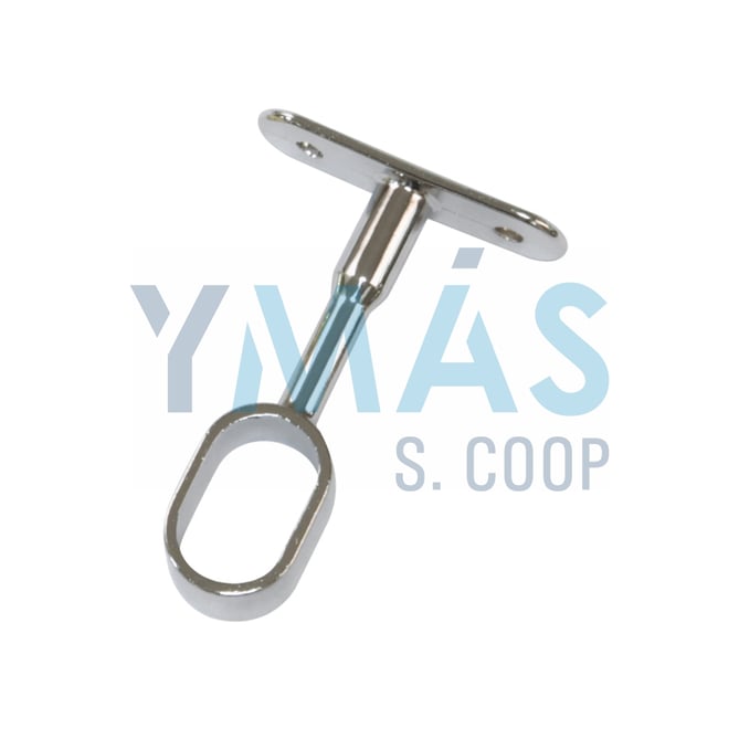 SOPORTE CENTRAL OVAL 25X15X72MM CROMADO 2 UNIDADES