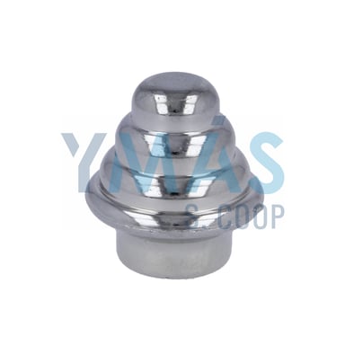 TERMINAL TUBO PIÑA 12MM CROMADO 2 UNIDADES