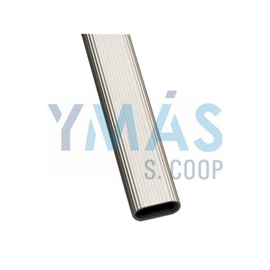 TUBO ARMARIO OVAL 30X15X1.4MM 2M ALUMINIO PLATA