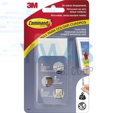 TIRAS COMMAND CUADROS GRANDES BLANCAS 4 JUEGOS