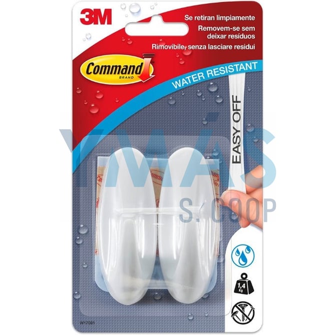 GANCHO COMMAND DISEÑO MEDIANO RESISTENTE AL AGUA