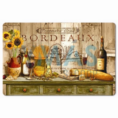 ALFOMBRA COCINA 45X75CM ESTAR BORDEAUX
