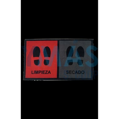 FELPUDO ANTICOVID LIMPIA SECA ROJO GRIS 45X75CM