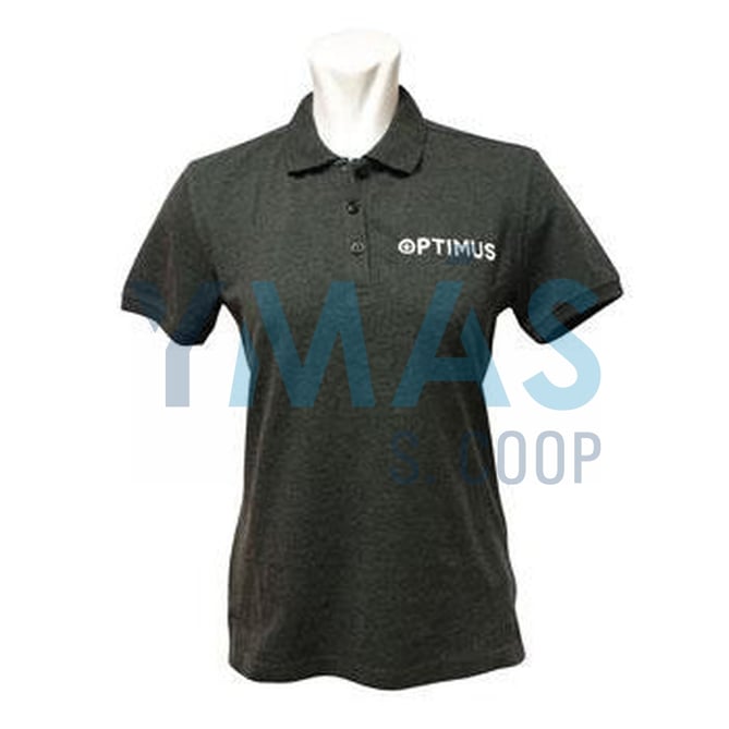 POLO OPTIMUS OFICINA ANTRACITA CHICA M/CORTA T-3XL
