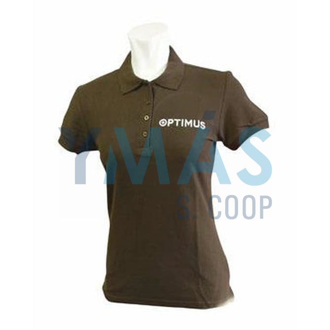 POLO CHICA OPTIMUS MANGA CORTA MARRON S
