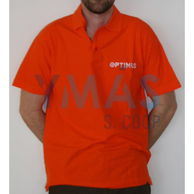 POLO OPTIMUS TIENDA NARANJA CHICO M/CORTA T-XXL