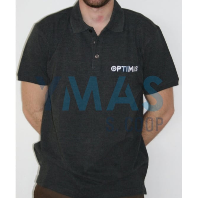 POLO CHICO OPTIMUS MANGA CORTA ANTRACITA XXL