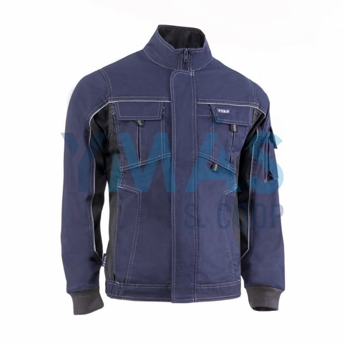 CHAQUETA MULTIBOLSILLOS FLEX AZUL MARINO NEGRA XXL