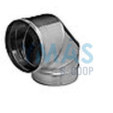 CODO ESTUFA 87 GRADOS INOXIDABLE 250