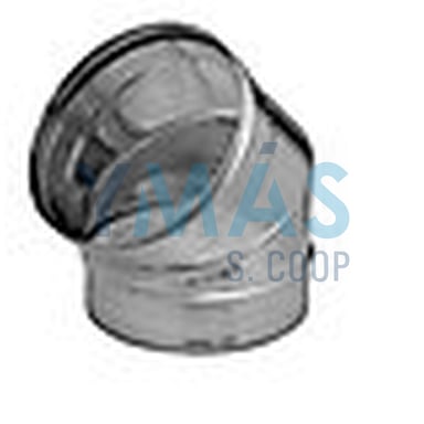 CODO ESTUFA 45 GRADOS INOXIDABLE 175