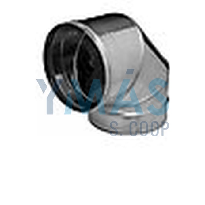 CODO ESTUFA PELLET 87 GRADOS INOX 80 AISI 316L