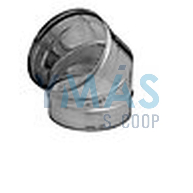 CODO ESTUFA PELLET 45 GRADOS INOX 80 AISI 316L