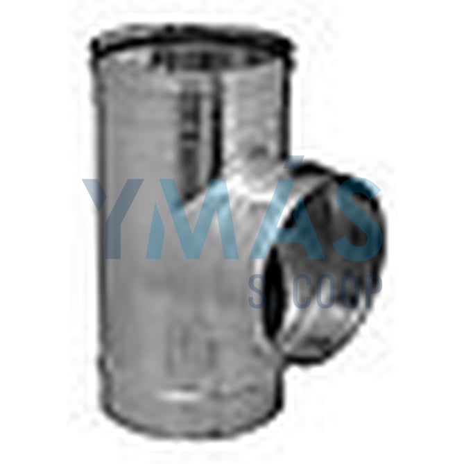 TUBO ENTRONQUE ESTUFA PELLET 90 GRADOS INOX 80