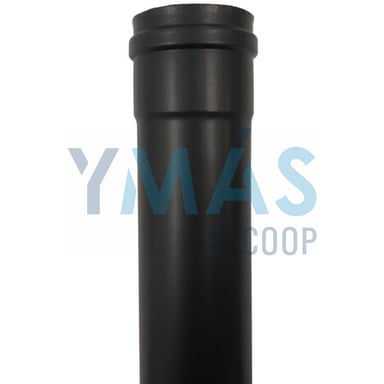 TUBO ESTUFA 945MM PELLET VITRIFICADO NEGRO 80