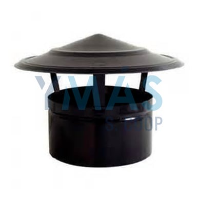SOMBRERETE ESTUFA PELLET VITRIFICADO NEGRO 80