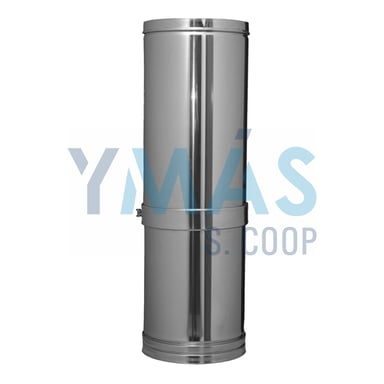 TUBO EXTENSIBLE CORTO DOBLE PARED INOX 304/304 175