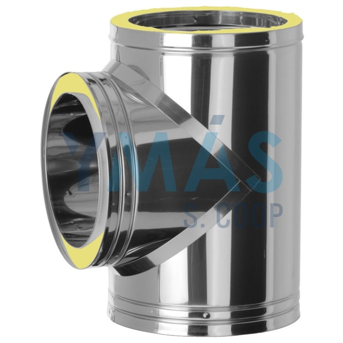 TE ESTUFA 90§ DOBLE PARED INOX 304/304 175MM