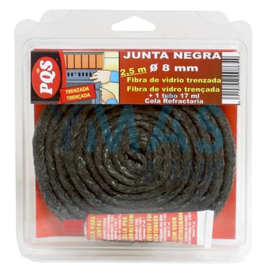 JUNTA NEGRA PUERTA 8MM FIBRA VIDRIO