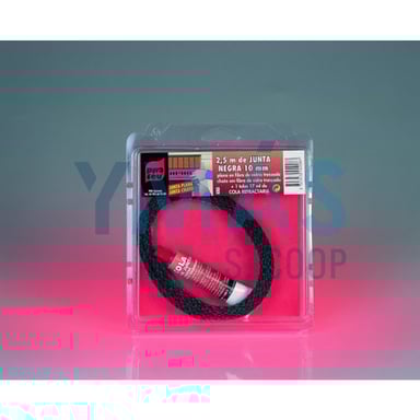 JUNTA NEGRA PLANA CRISTAL 10MM FIBRA VIDRIO