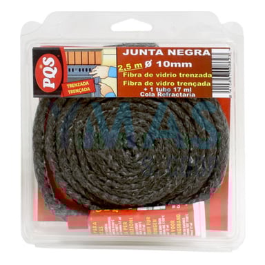 JUNTA NEGRA PUERTA 10MM FIBRA VIDRIO