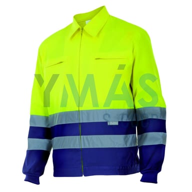 CAZADORA ALTA VISIBILIDAD AMARILLO FLOUR AZUL XXXL